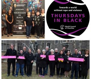 Photo collage and logo for Thursdays in Black at The United Church of Canada