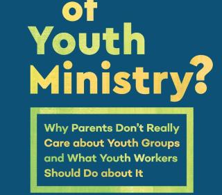 The cover of the book, The End of Youth Ministry? which is green with yellow letters spelling out the title and author's name.