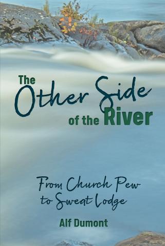 Cover of the book The Other Side of the River: the title against a photo of a rushing stream.