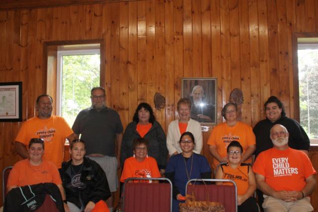 Members gather for Orange Shirt Day at Chapel of the Delaware