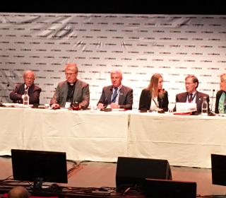 A photo of the gender justice panel at the ACT Alliance General Assembly shows it consisted of five men and two women.