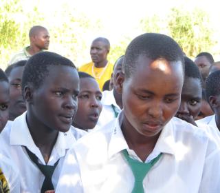 Young women classmates at the Jerusalem Girls Secondary School in Kenya.