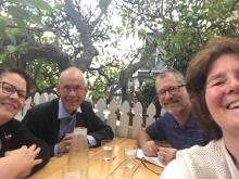 General Secretary Nora Sanders takes a "selfie" with other Uniting and United Church leaders in Australia.