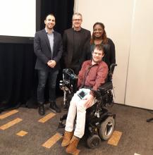 The four members of The United Church of Canada delegation to the 9th Annual Federal Policy Forum on Inclusion.