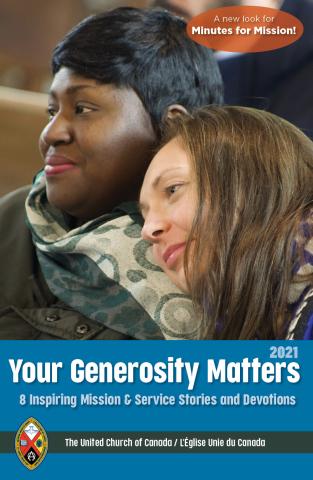 Cover of the 2021 Minutes for Mission booklet, renamed Your Generosity Matters