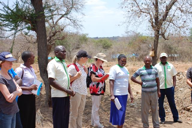 Canadian Foodgrains Bank board members visit a farm in Kenya. CFG board members in KEnya