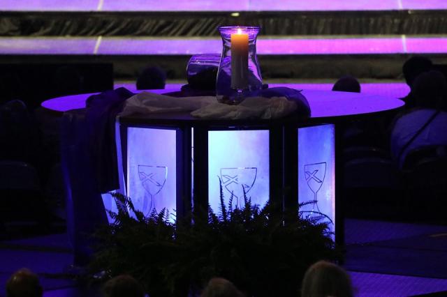 At the General Assembly of the Christian Church (Disciples of Christ), July 2019 Photo of communion table at General Assembly of the Christian Church