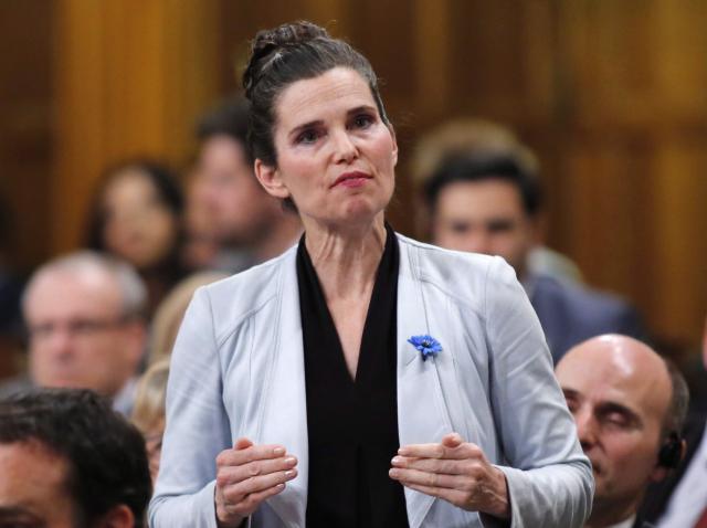 Kirsty Duncan during Question Period in the House of Commons on May 31, 2018. A close-up of Minister Kirsty Duncan speaking in the House