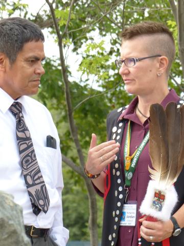 Lawrence Sankey, co-chair, Aboriginal Ministries Council, and the Right Rev. Jordan Cantwell, at 30th anniversary of the United Church’s 1986 Apology. Lawrence Sankey, co-chair, Aboriginal Ministries Council, and the Right Rev. Jordan Cantwell, at 30th anniversary of the United Church’s 1986 Apology.