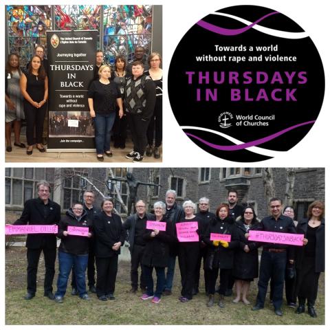 Thursdays in Black at The United Church of Canada Photo collage and logo for Thursdays in Black at The United Church of Canada